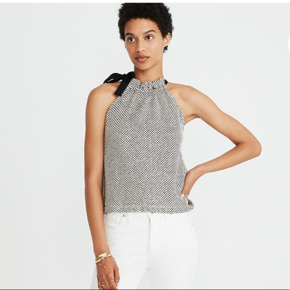 Texture & Thread Tie-Neck Halter Top - Picture 4 of 6